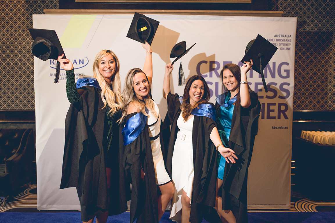 Graduation ladies celebrating