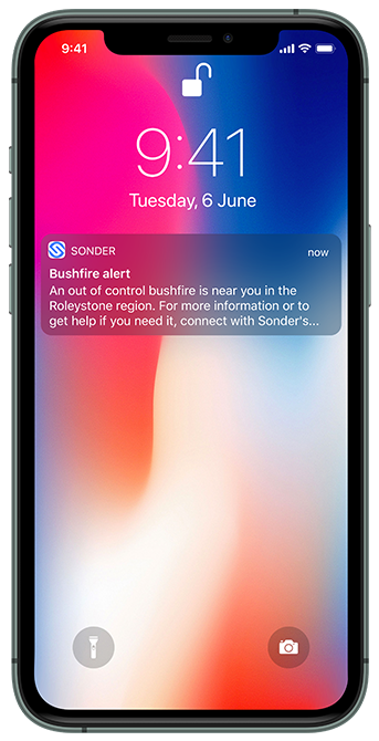 Sonder lock screen notification iOS