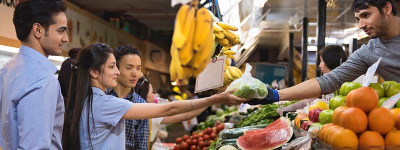 Adelaide Campus students at markets