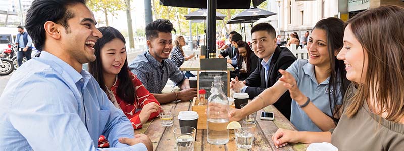 Adelaide Campus students in cafe