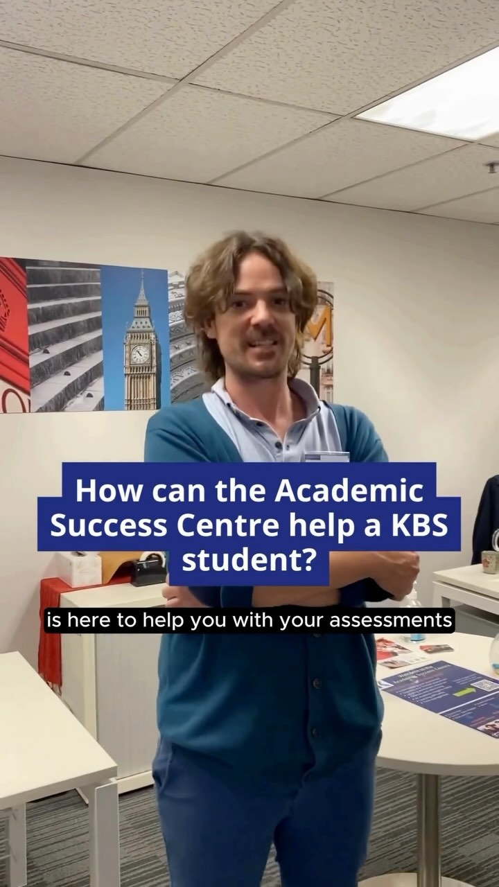 Have you heard about our Academic Success Centre? 🤔 Our Learning Advisors offer one-one-one coaching, assessment help, assignment feedback, and workshops on key academic skills like research, paraphrasing, note-taking, and writing ✍️ #StudyKBS