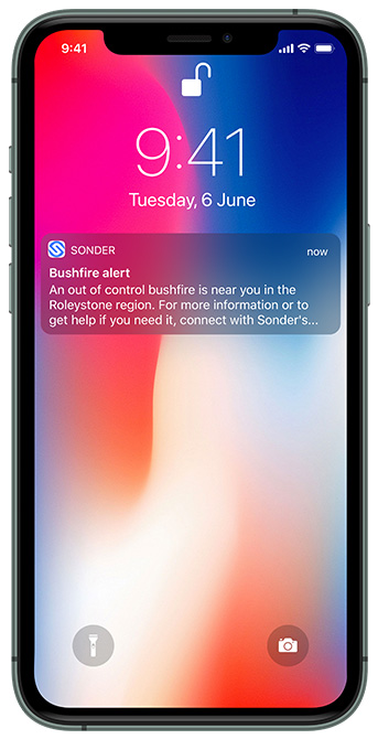 Sonder lock screen notification iOS